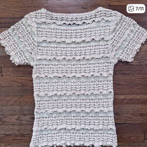 Free People Angelina lace t shirt NWOT